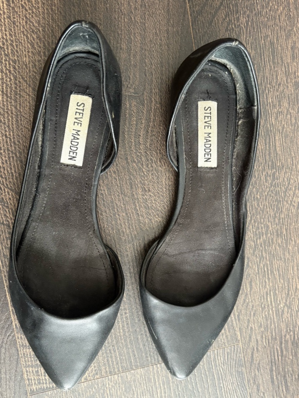Steve Madden Women's Black Pointed Toe Flats